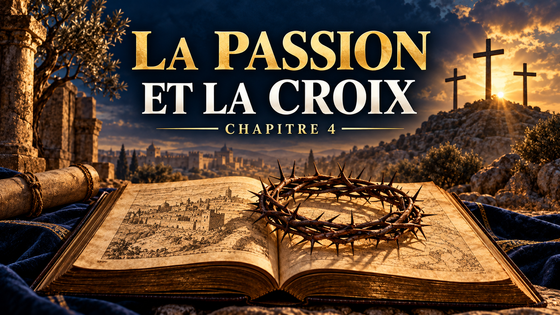 Trois croix près de Jérusalem et couronne d’épines, évocation sobre de la Passion.