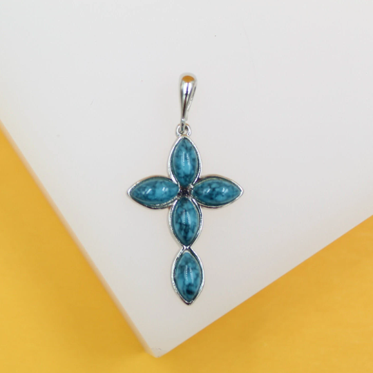 Crucifix de Jésus, croix chrétienne, pendentif en pierre de jadéite