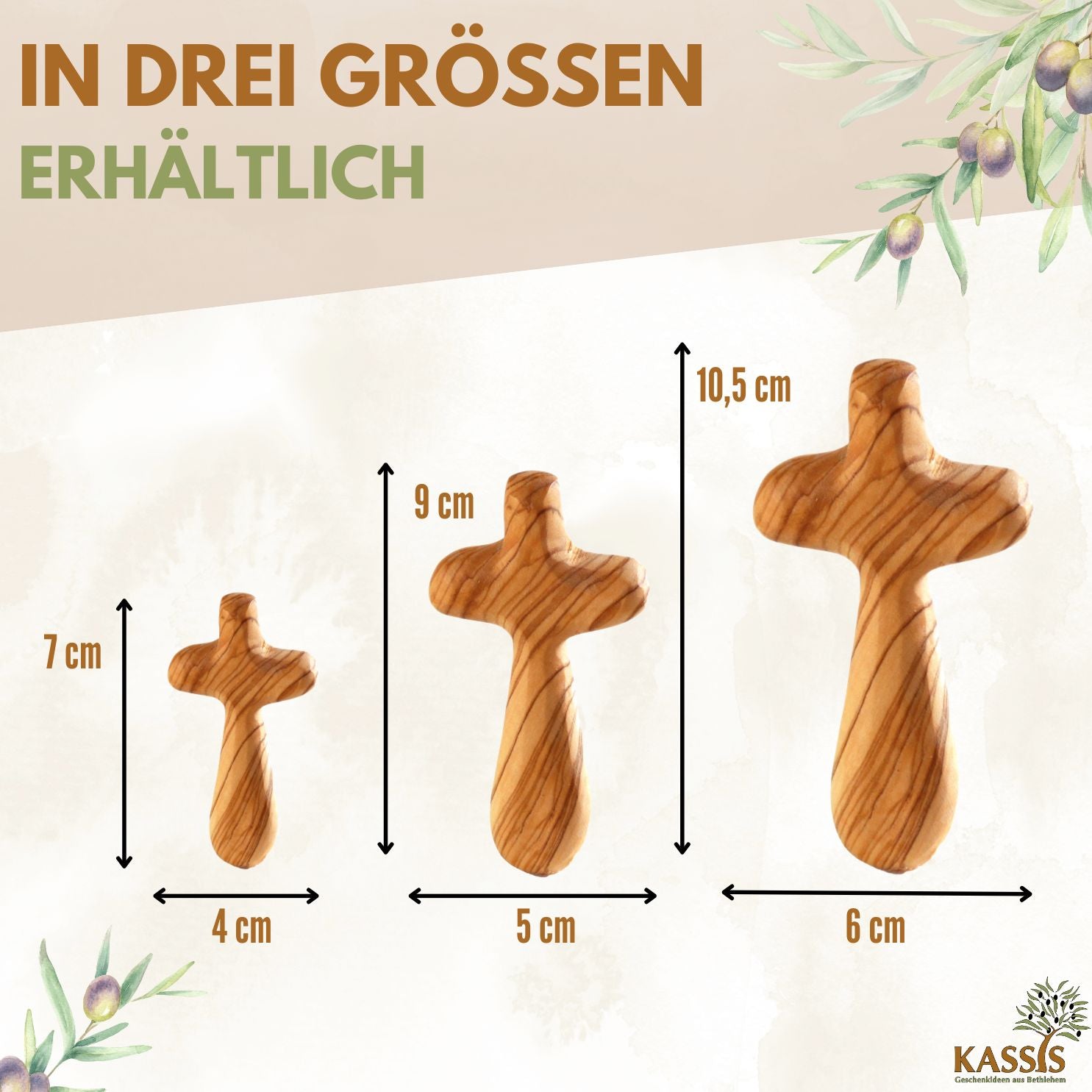 Croix, en bois d’olivier