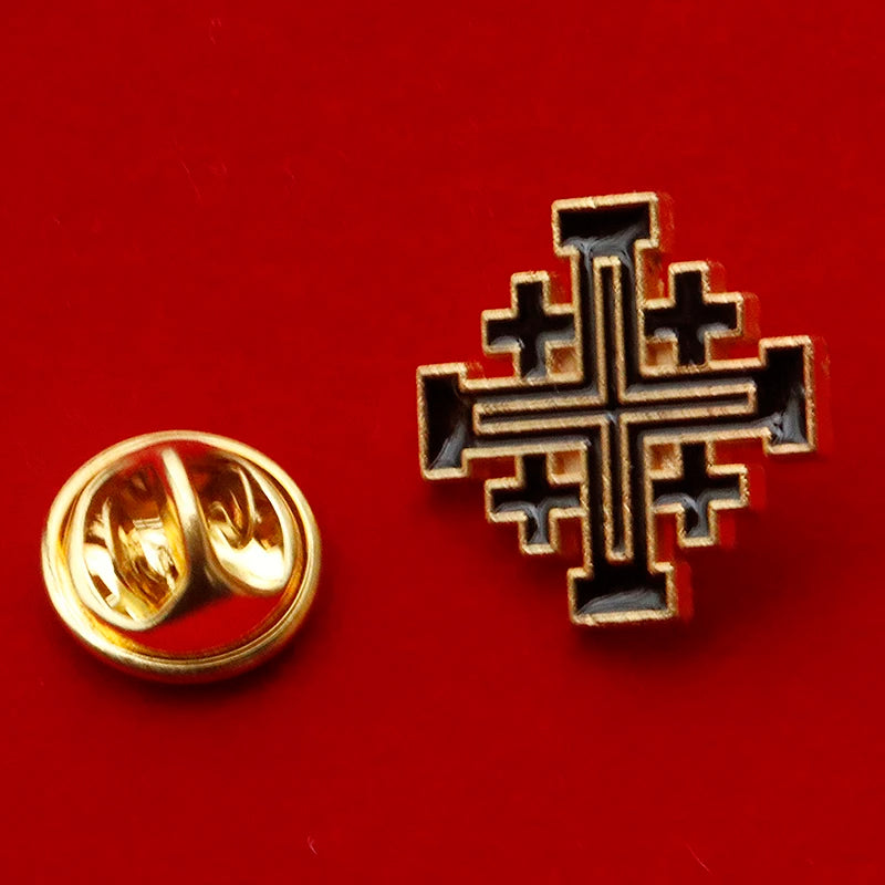 Broche Croix de Jérusalem – plusieurs coloris