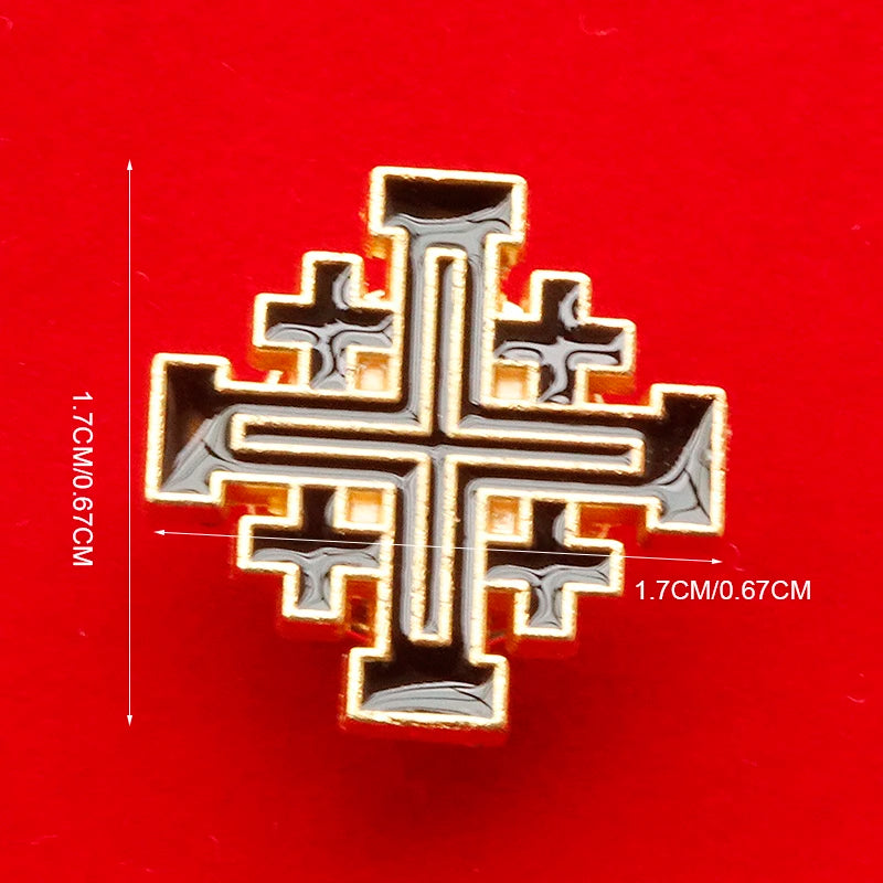 Broche Croix de Jérusalem – plusieurs coloris