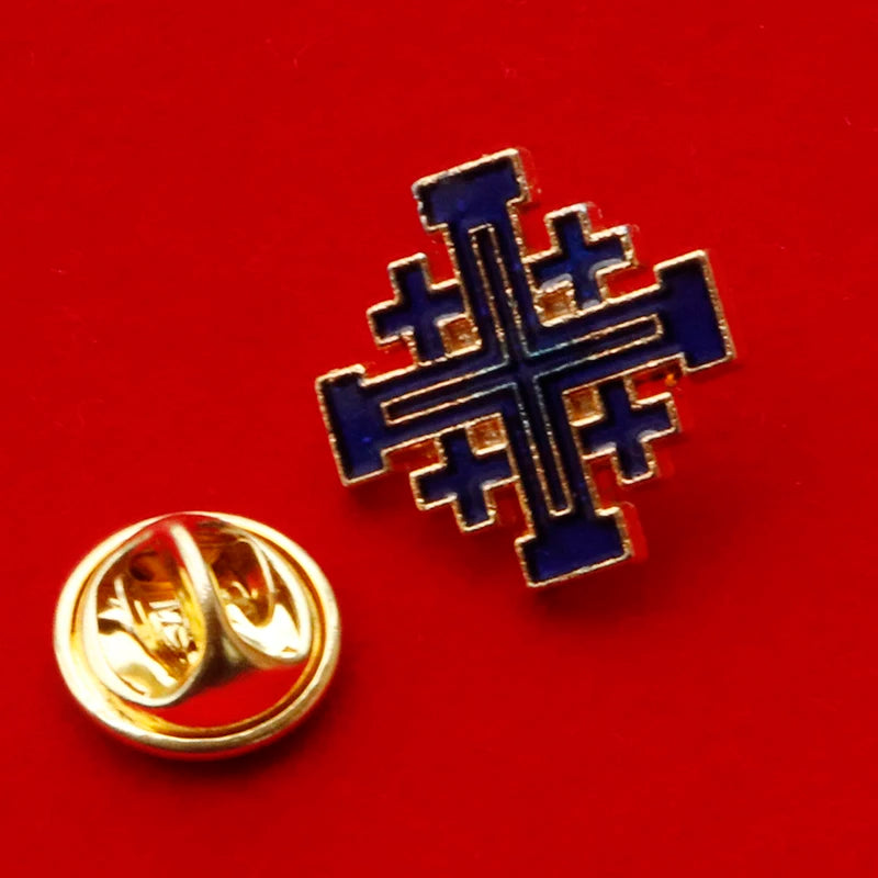 Broche Croix de Jérusalem – plusieurs coloris
