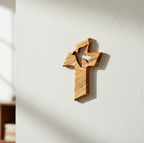 Croix murale en bois d'olivier avec colombe de la paix | Stella Christi