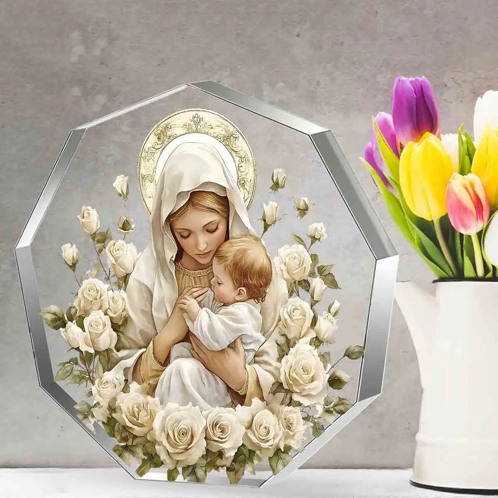 Vierge Marie et l’Enfant Jésus – décor en acrylique – visuel fournisseur 2