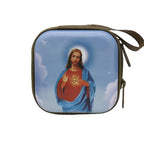 Boîte métallique pour chapelet – Vierge Marie, 7 cm