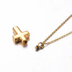 Pendentif croix souvenir – acier inoxydable