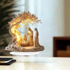 Crèche de Noël en acrylique 2D – décor à poser, 20 cm – visuel fournisseur 4