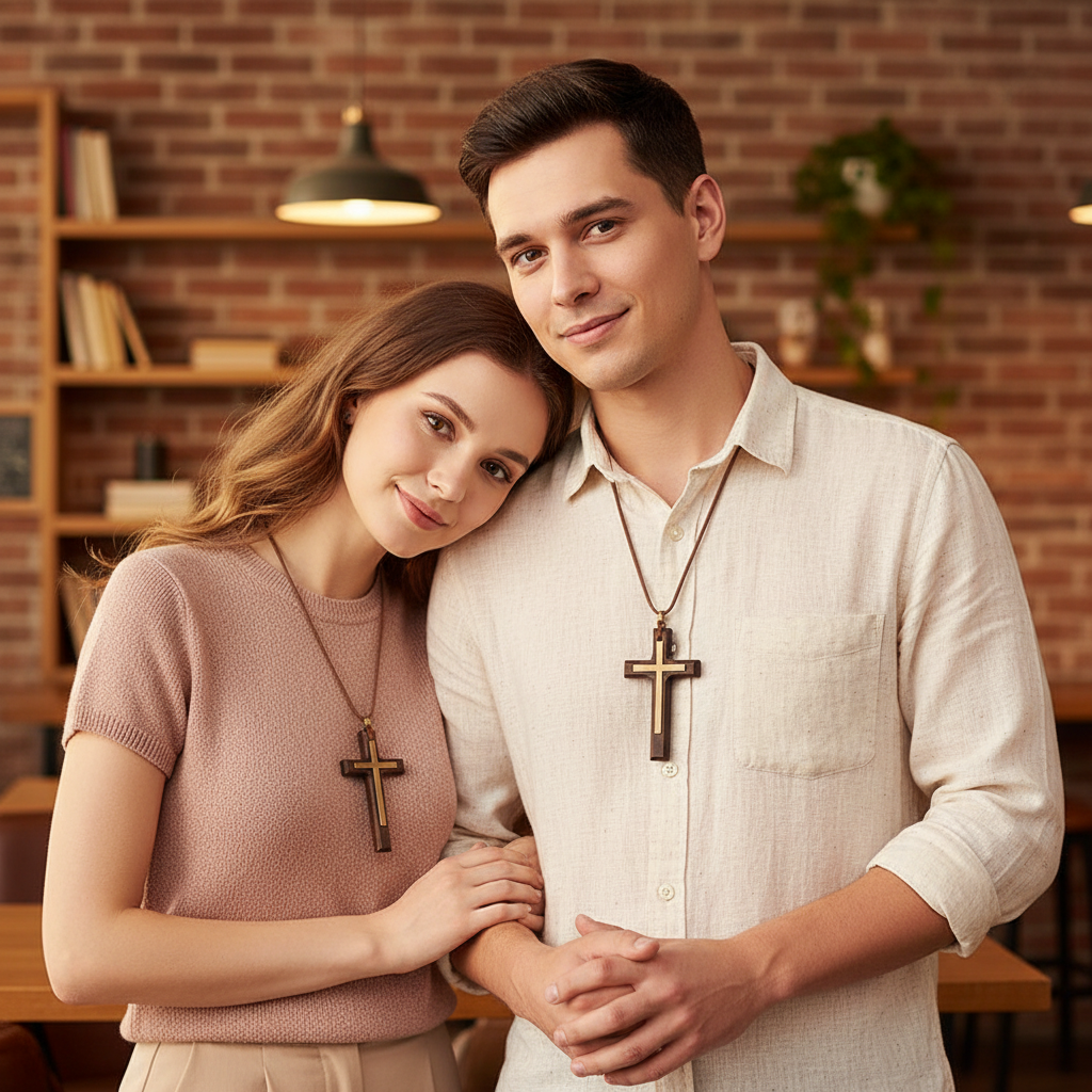 ✝️ Pendentif Croix Chrétienne en Bois – Foi simple et authentique | Stella Christi