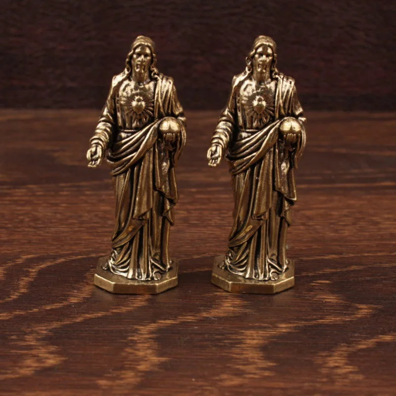 Statuette de Jésus style rétro – finition bronze