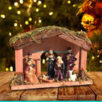 Petite crèche de Noël avec étable – scène de Nativité – visuel fournisseur 3