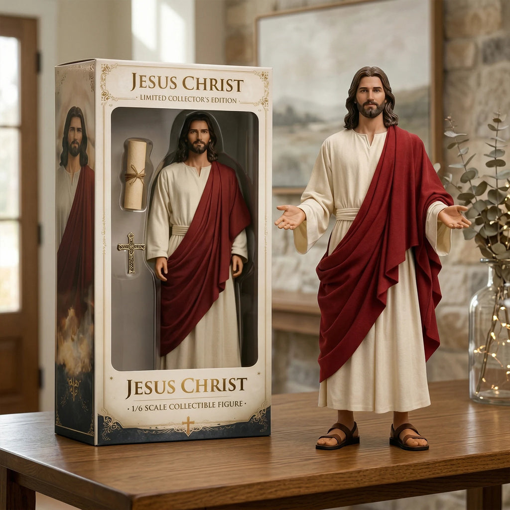 Décoration Jésus aux bras ouverts – résine, modèle plat – visuel fournisseur 4