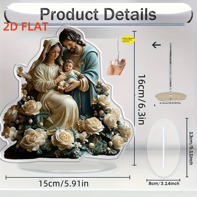 Nativité et Vierge Marie – décor illustré en acrylique 2D – visuel fournisseur 12
