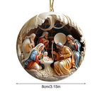 Décoration de Noël chrétienne : suspension Nativité en acrylique imprimé – visuel fournisseur 12