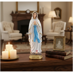 Statue de Notre Dame de Lourdes en Résine – Peinte et Décorée à la Main