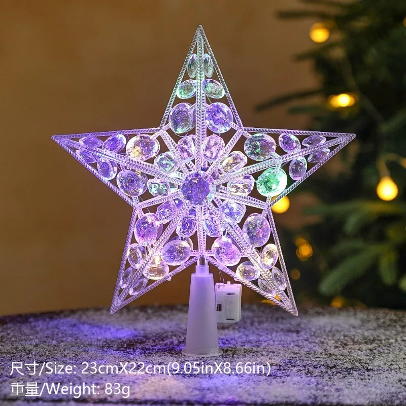 Étoiles et lunes lumineuses LED – modèles de Noël – détail 23