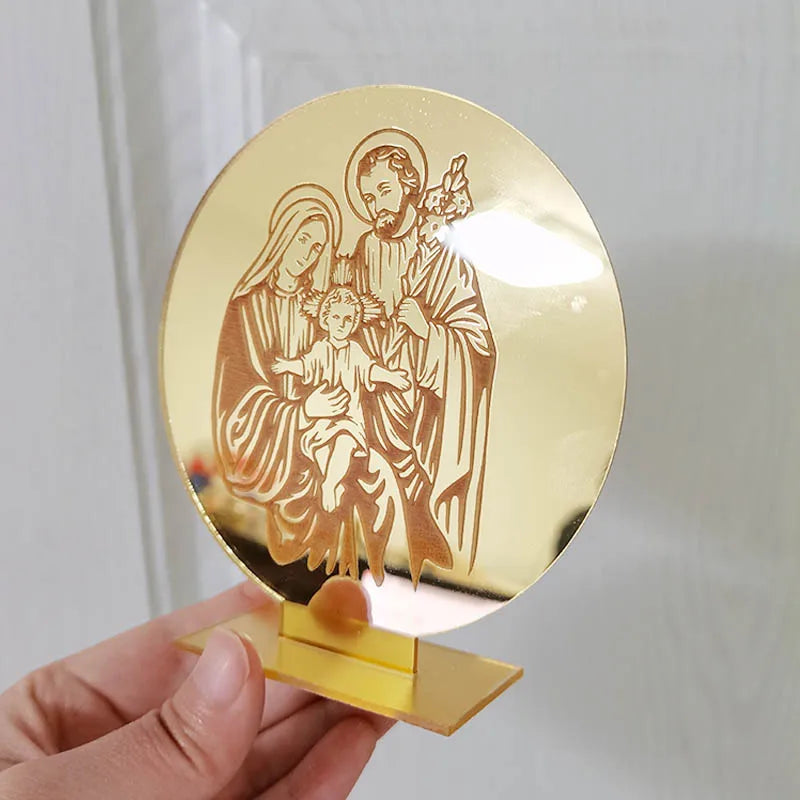 Décorations miroir Vierge Marie et Jésus – lot de 10