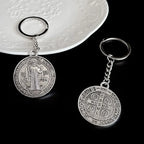 Porte-clés médaille de Saint-Benoît double face – 3 finitions