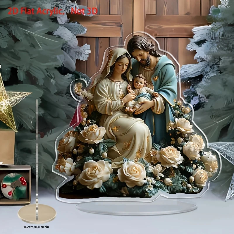 Nativité et Vierge Marie – décor illustré en acrylique 2D – visuel fournisseur 5