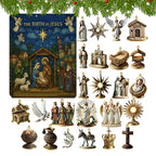 Calendrier de l’Avent Nativité – 24 suspensions en acrylique – détail 4