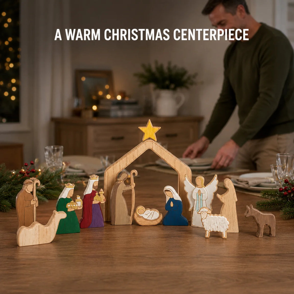 Crèche de Noël à composer – 12 ou 13 pièces – visuel fournisseur 5