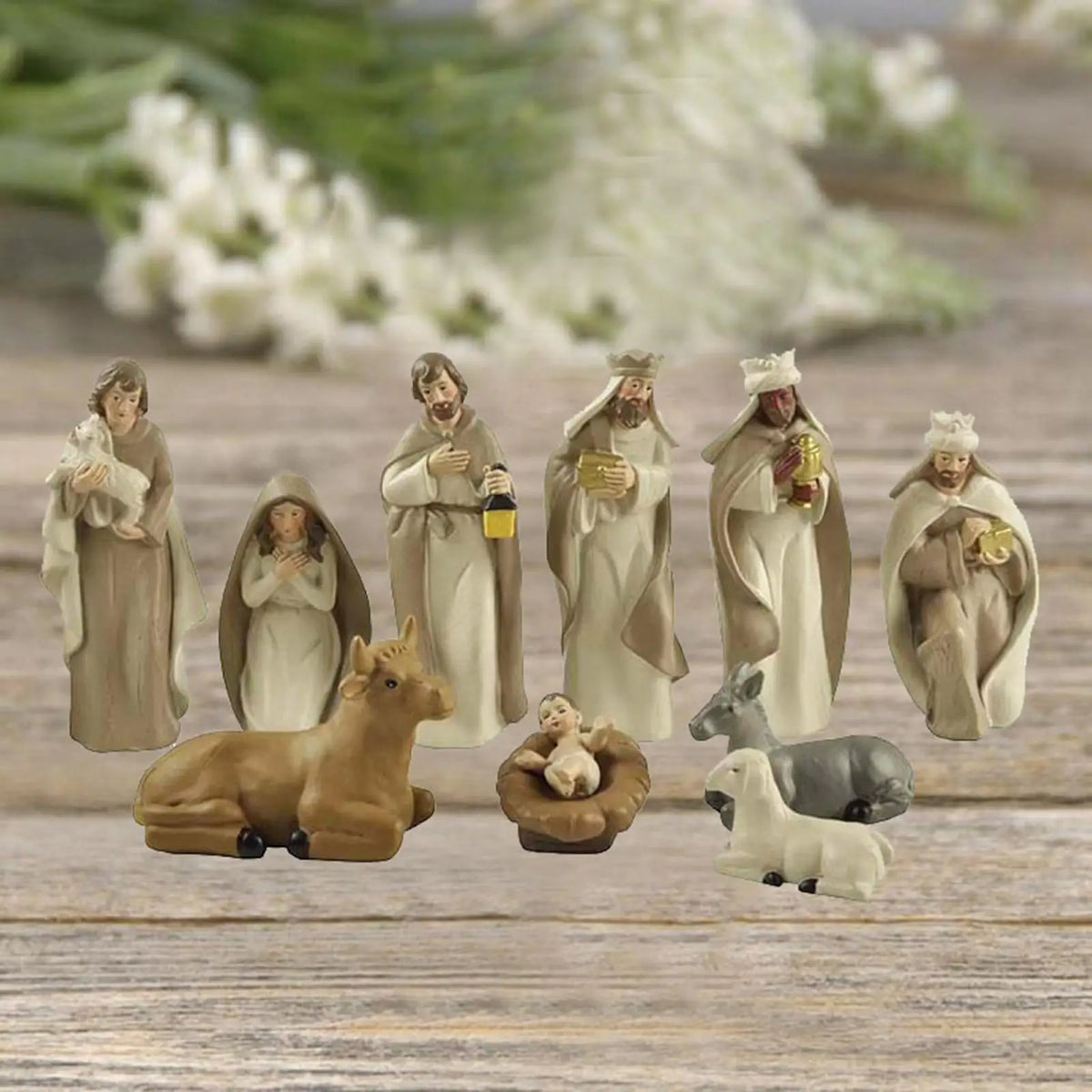 Crèche de Noël en résine – 10 personnages, série 12 cm – visuel fournisseur 5