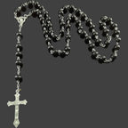 Collier chapelet style perles nacrées – croix