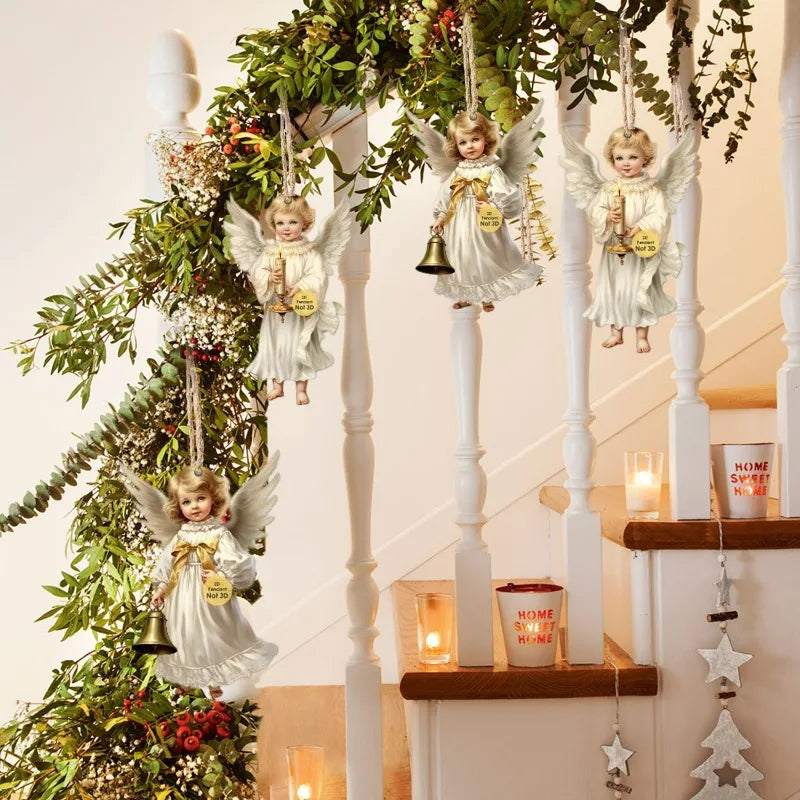 Anges de Noël vintage en bois – 12, 24 ou 60 suspensions – visuel fournisseur 5