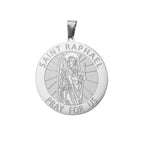 Médaille Saint Raphaël Archange – pendentif avec prière latine