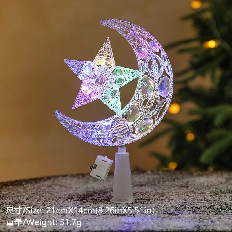Étoiles et lunes lumineuses LED – modèles de Noël – détail 12