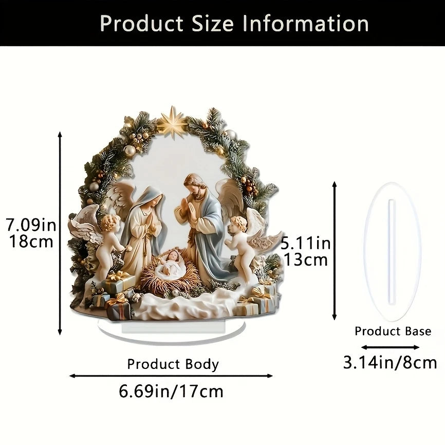 Nativité et Vierge Marie – décor illustré en acrylique 2D – visuel fournisseur 14