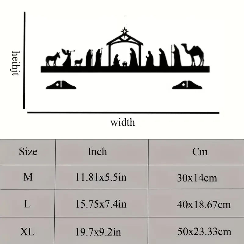 Crèche de Noël en métal – silhouette à poser, 30 cm – visuel fournisseur 4