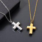 Pendentif croix souvenir – acier inoxydable