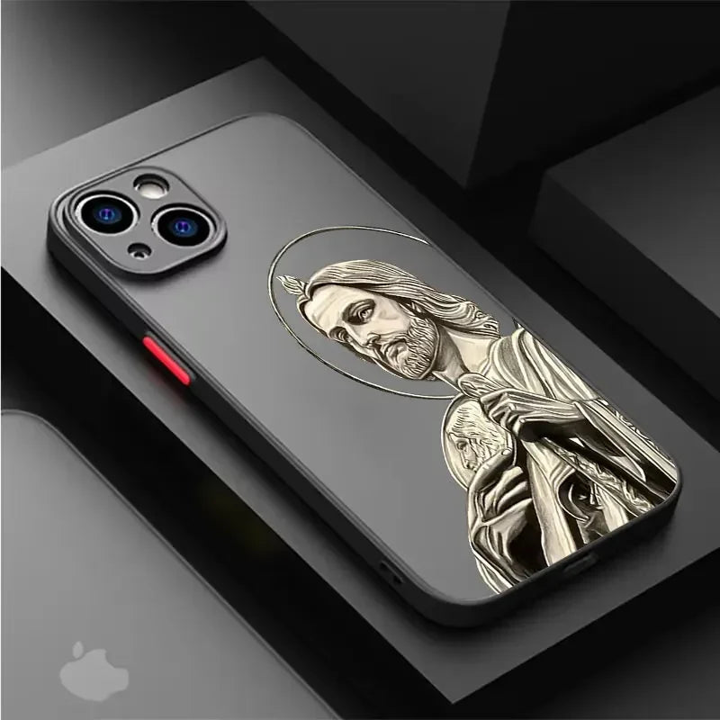 Coque Chrétienne iPhone 17 16 15 14 13 12 11 Pro Max Mini SE 7 8 Plus Air Antichoc Stella Christi