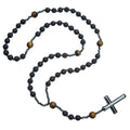 Collier croix en pierre rouge naturelle – 70 cm