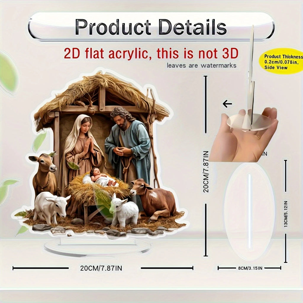 Nativité et Vierge Marie – décor illustré en acrylique 2D – visuel fournisseur 13