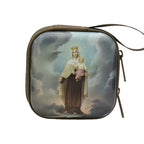 Boîte métallique pour chapelet – Vierge Marie, 7 cm