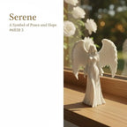 Ange en prière – figurine blanche et dorée imprimée en 3D