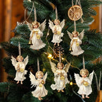 Anges de Noël vintage en bois – 12, 24 ou 60 suspensions – visuel fournisseur 2