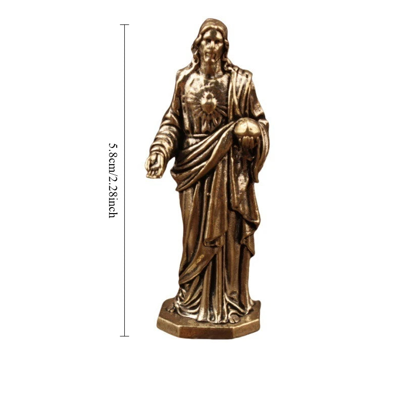 Statuette de Jésus style rétro – finition bronze
