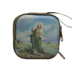 Boîte métallique pour chapelet – Vierge Marie, 7 cm