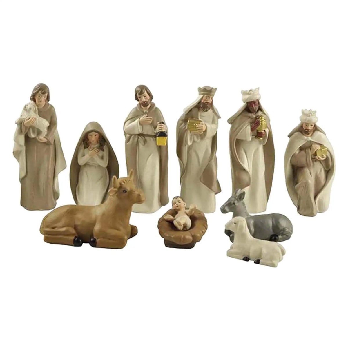 Crèche de Noël en résine – 10 personnages, série 12 cm – vue du produit