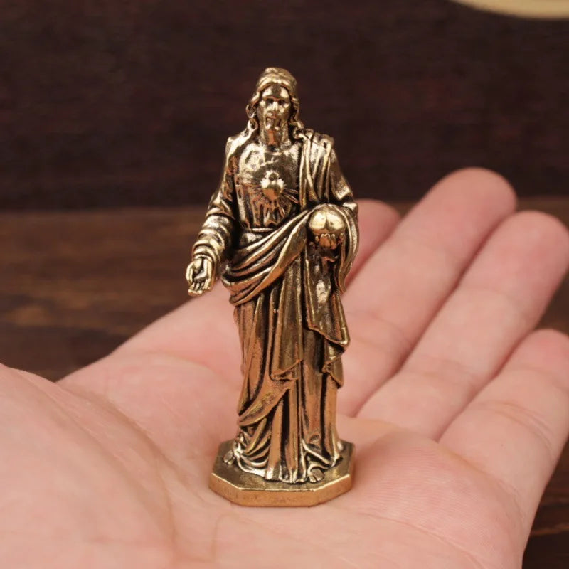 Statuette de Jésus style rétro – finition bronze