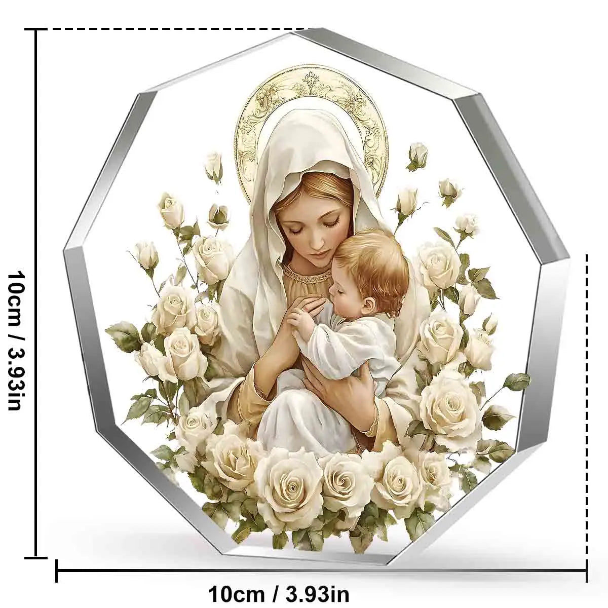 Vierge Marie et l’Enfant Jésus – décor en acrylique – visuel fournisseur 5