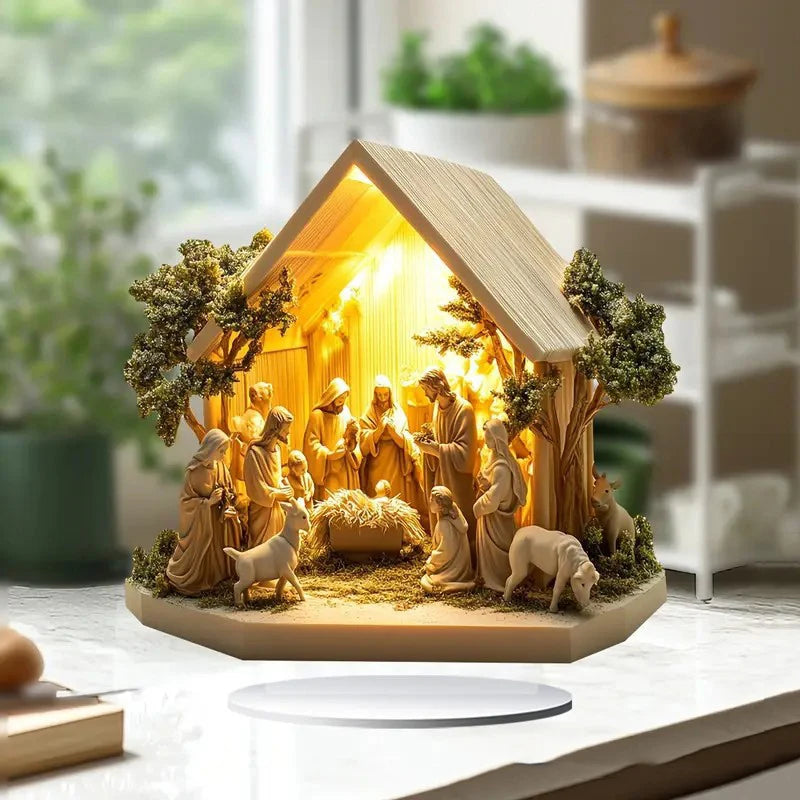 Crèche de Noël illustrée en acrylique – 13 modèles – visuel fournisseur 5
