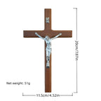 Croix catholique murale en bois – 19,8 cm