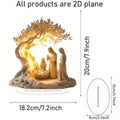 Crèche de Noël en acrylique 2D – décor à poser, 20 cm – visuel fournisseur 6