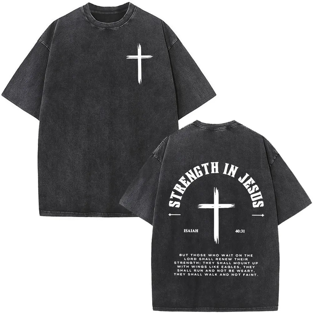 T-shirt chrétien unisexe Stella Christi – Col rond