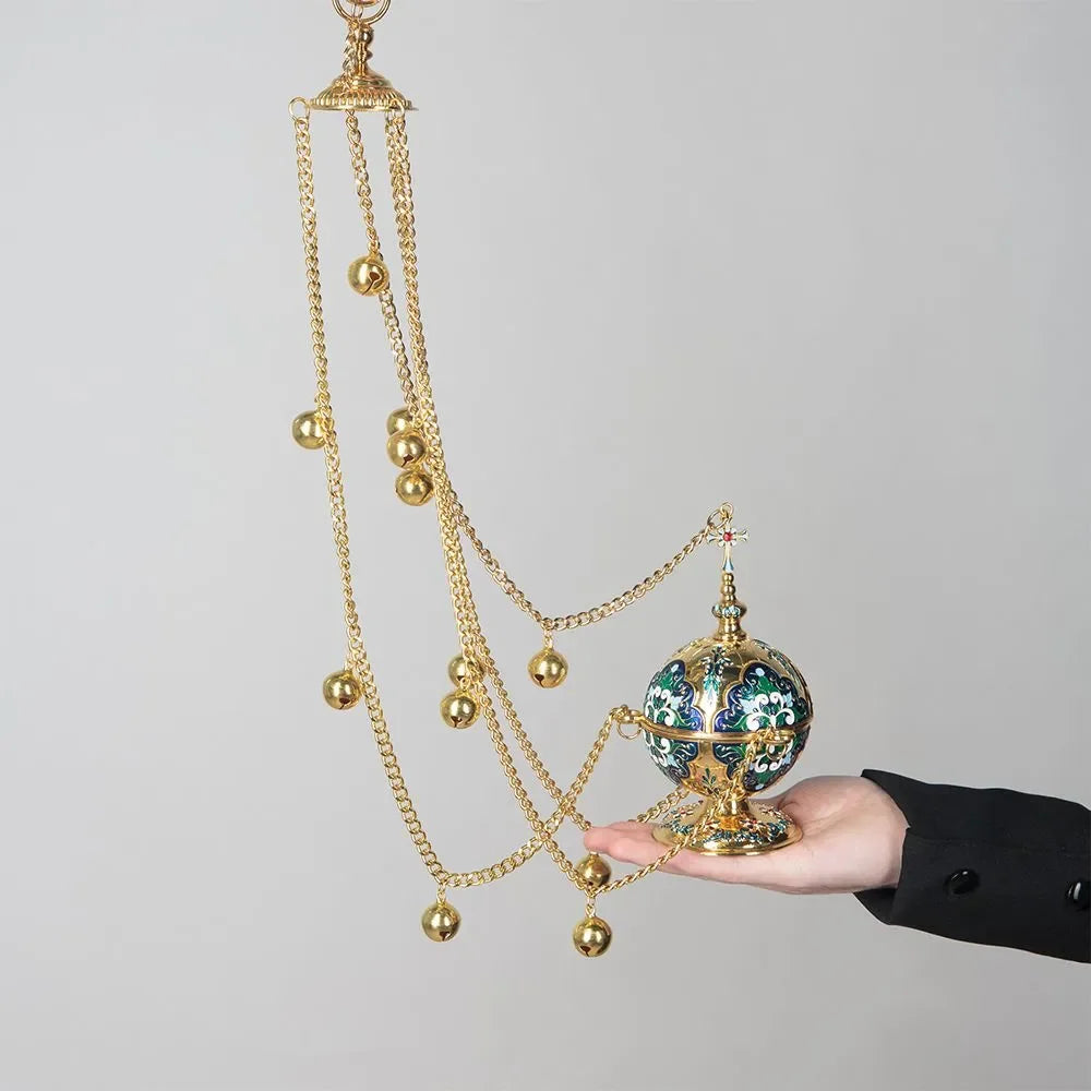 Encensoir chrétien de style orthodoxe – Pour la prière et l’encens