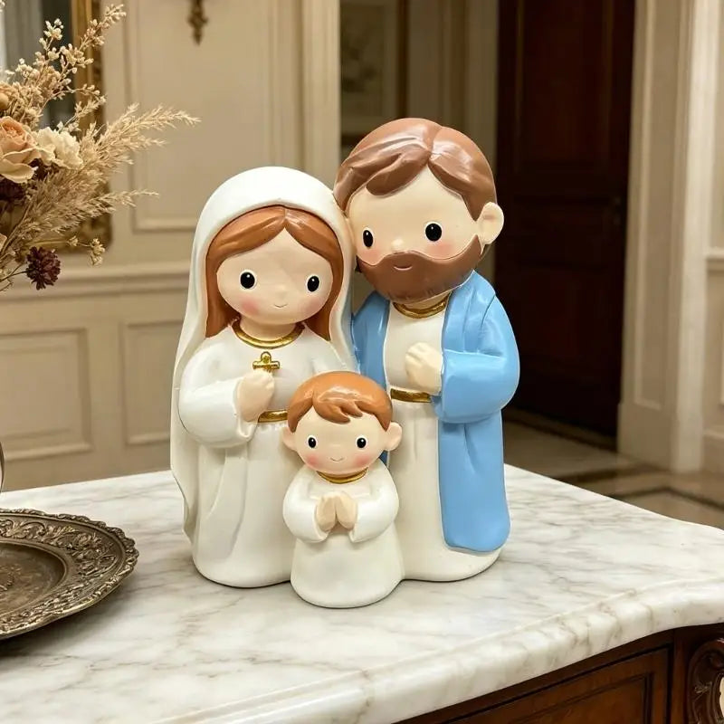 Sainte Famille miniature en résine – crèche de Noël – visuel fournisseur 3