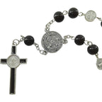 Collier chapelet style perles nacrées – croix